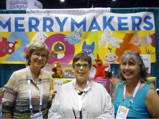 Merrymakers' President Clair Frederick, Ellen Hunter Ruffin, and Stephanie Bange.