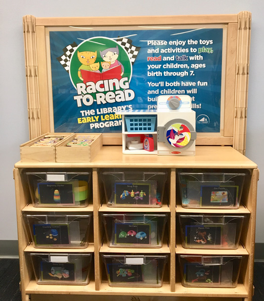 An example of a library’s early literacy play center. 
