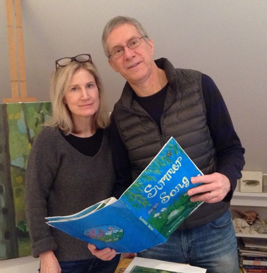 Laura Dronzek and Kevin Henkes with their forthcoming collaboration, Summer Song.