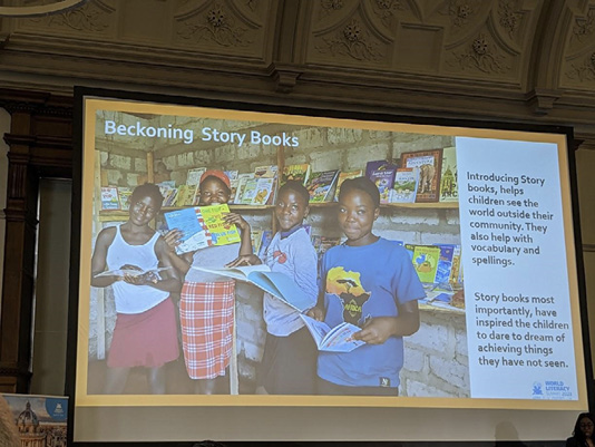 A slide from a presentation about Children Inspired Evolution (CIE) in Zambia. 