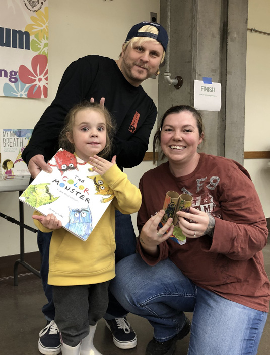 A family at the Berkshire Athenaeum “Me, You, We” Social Emotional Learning Program.