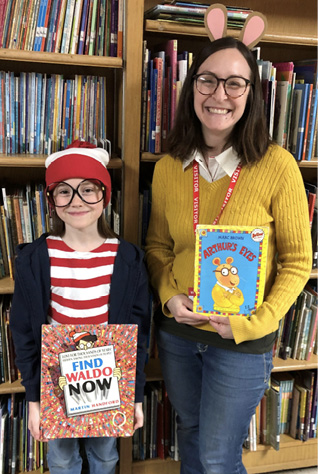 Rooney (Waldo) and her mom Jessica really took to the assignment—Dress Like Your Favorite Book Character!