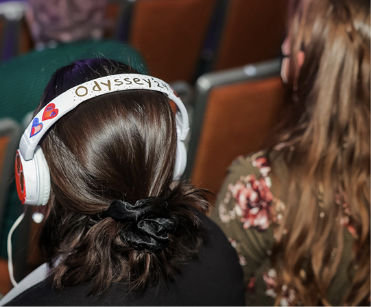 Odyssey committee members donned their headphones for the announcement of their winners.