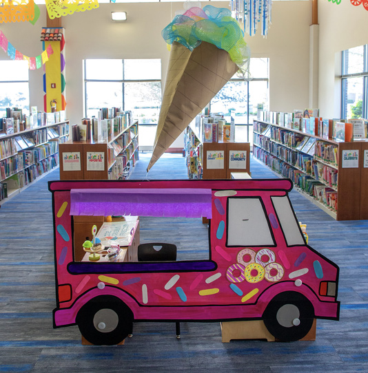 Ice Cream Truck display in a children's library