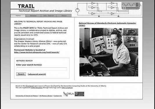 The pilot TRAIL website from 2009, created at the University of Hawaii-Manoa