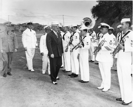 President Truman inspecting troops at Guantanamo Bay, 1948