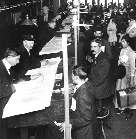 Figure 1. Registry clerks at Ellis Island