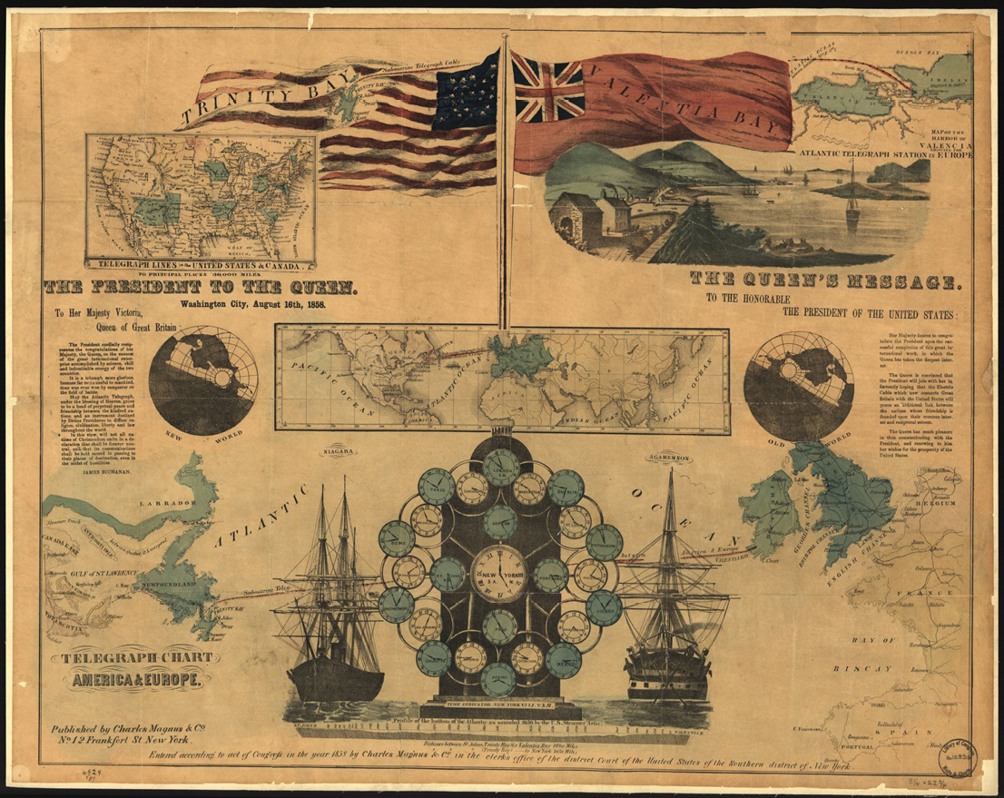 Figure 3. In the early years of the Transatlantic cable, both sides of the ocean were thrilled with the prosperity promised by expedient communication.