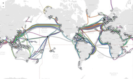Figure 4. Current snapshot of the Global Submarine Cable Landscape.