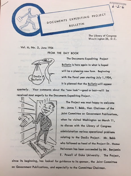 Documents Expediting Project Bulletin, vol. 6, no. 2 (June 1954)