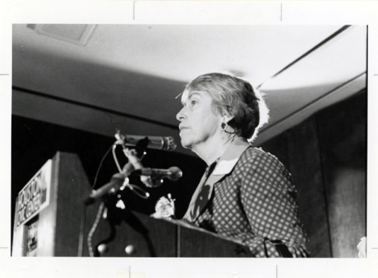 Figure 1. Martha Griffiths at ERA rally in Houston, Texas, 1977. From U.S. National Archives