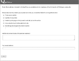 ArticlesPlus Qualtrics Form