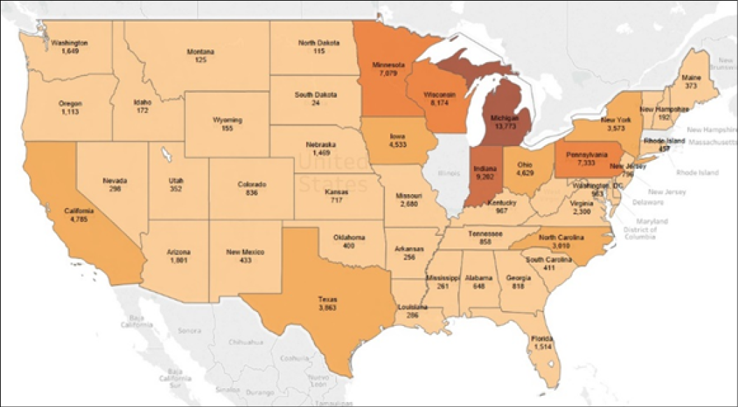 ILL Lending Map United States