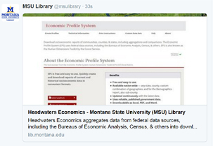MSU database page using Twitter Summary Card with a large image