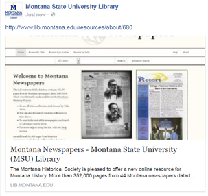 Facebook share of Montana Newspapers