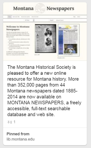 Pinterest share of Montana Newspapers