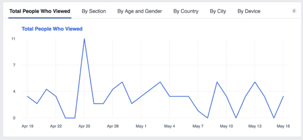 Facebook Insights: page views
