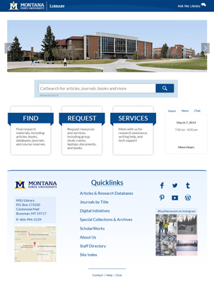 MSU Library homepage