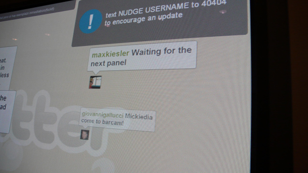 Figure 1.6. Twitter at SXSW 2007, by Max Kiesler