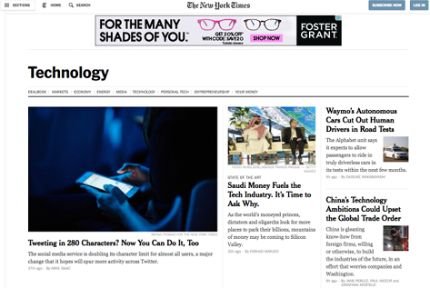 Figure 2.9. New York Times technology section