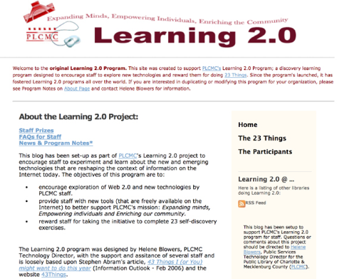 Figure 4.2. The original 23 Things website