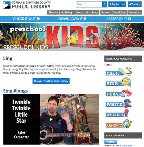 Figure 3.3. Screenshot of video on Topeka & Shawnee County Public Library’s website.