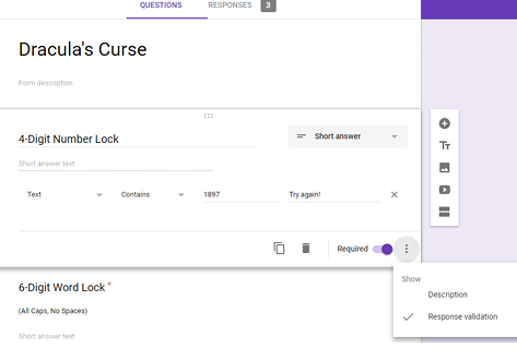 Figure 4.1. Setting up the lock form.