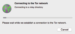 Figure 3. Connecting to the Tor Network.