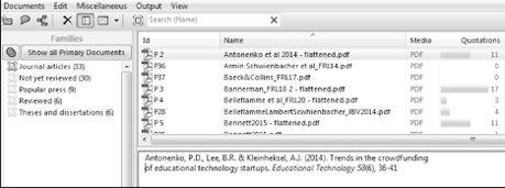 ATLAS.ti document families