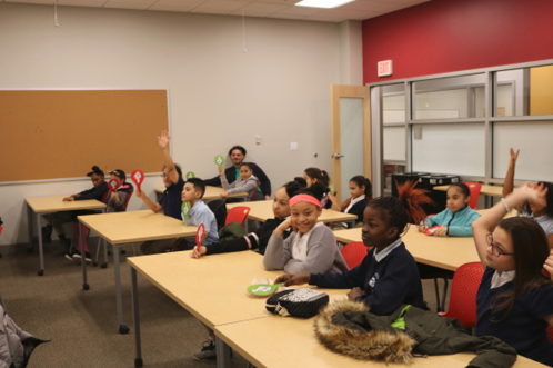 Figure 6. Voting in action. I love to see the enthusiasm, smiles, and even the teachers getting involved