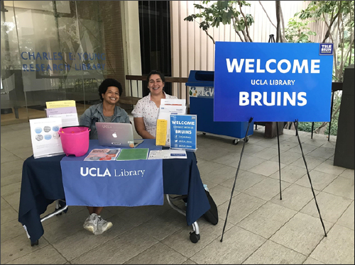 Library staff and GSRA welcoming students during Welcome Week